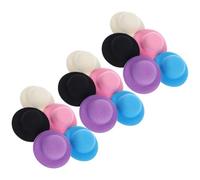 Healeved Miniature Top Hats Multipurpose Collection for Crafts Lightweight Cloth 15pcs Tiny Hats with Cute Design for Snowman Doll Decoration and Photo Prop