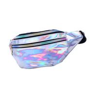Healeved Mirror Sequin Waist Bag Pu Leather Reflective Outdoor Wasit Bag for Women Ladies Sequins Fanny Pack As Cosmetic Packs for Travel