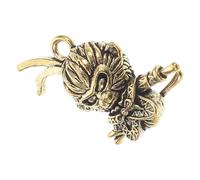 Healeved Monkey King Pendant Brass Keychain Charm for Backpack and Jewelry Crafting, Chinese Monkey Necklace Charm Metal Figurine, Lucky Amulet for DIY Crafts and