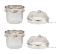 Healeved Multi-Function Jewelry Clean Basket and Tea Strainer Balls 2Pcs Stainless Steel Mesh Infuser Steam Cleaning and Seasoning Features for Kitchen and Jewelry Care