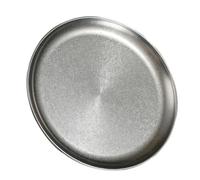 Healeved Multi-Functional Stainless Steel Round BBQ Grill Plate with Flat Bottom, Easy to Carry Steak Serving Tray for Outdoor Cooking and Serving Meat