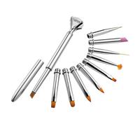 Healeved Multifunctional Nail Art Pen Kit 10pc Brush Pen Set Glue False Nails French Manicure Tools Nail Painting Accessories