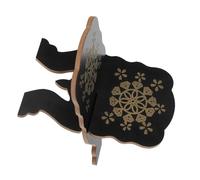 Healeved Muslim Reading Stand Wood Bookshelf Tabletop Bookshelf Book Shelf Decor Open Book Display Stand Black