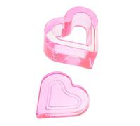 Healeved Nail Art Equipment Crystal Glass Dappen Dish for Nail Tools Holder Pink Heart Shape