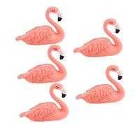 Healeved Nail Art Practice Stand 5 Resin Flamingo Holder for Thing Hand Nail Display Manicure Set