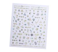 Healeved Nail Art Sticker Decals Tips 3pcs Lattices Star Shape Design Sequin Manicure Shining Pieces Random Color