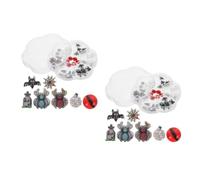 Healeved Nail Charms with Cute Ghost 2 Boxes Halloween Resin Decorations Spider , Bat , and Impish Motifs , Easy DIY and Stable Material for Nails for Daily Wear and Party Manicure