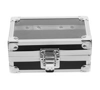 Healeved Nail Drill Bits Storage Box Black 50-slot Nail Bit Holder Organizer Case for Manicure Salon Professional Display and Storage