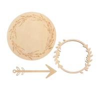 Healeved Natural Design Photo Props Wooden Monthly Cards with Engraving and Printing Technology in Beige for Birth Announcement for Announcing Arrival