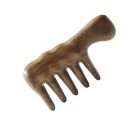Healeved Natural Wooden Hair Comb Green Energy Massage Scalp Comb for Women Smooth Handle Practical Hairstyling Tool Resistant to Wear and Breakage