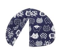 Healeved Navy Cat Litter Box Door Curtain Made of Cotton and Linen, Prevents Cat Litter Scattering and Easy Installation, Privacy Screen for Home Environment Pet Supplies