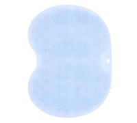 Healeved Non-Slip Shower Foot Scrubber Pad with Acupuncture Massage and Exfoliating TPE Surface Blue Bathroom Foot Back Scrubber for Stress Relief and Improved Circulation