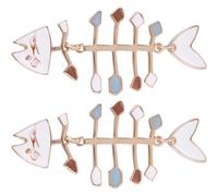 Healeved Novelty Fish Bone Earrings Bone Jewelry for Women Girls Creative Drop Earrings