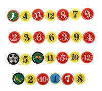 Healeved Numbered Player Replacement Magnets for Soccer Tactical Board, 54 Small Magnetic Pieces for Football Training, Sport Board Magnet Parts for Coaching and Match Use