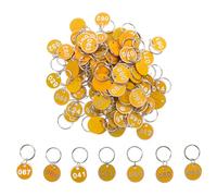 Healeved Numbered Storage Tags 50Pcs Aluminum Alloy Digital Cards 1-100 for Hotel Locker Sauna Pool Organization