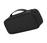 Healeved Outdoor Cable Organizer Bag with Smooth Zipper Design and Removable Partitions, Black New Jacquard Fabric Travel Electronic Organizer Suitable for Cords and Cables, Can Be Put