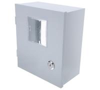 Healeved Outdoor Weatherproof Electric Meter Box Cover, Hollow Iron Electrical Box Case 155x180x100mm, Surface Mounted Energy Meter Protection Enclosure for Industrial Use