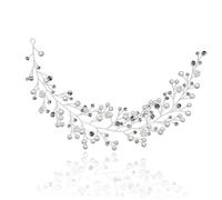 Healeved Pearl Headband Bridal Hair Accessories Silver Pearl Clips for Women Wedding Headdress Holy Communion Hair Accessories