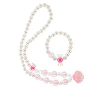 Healeved Pearl Shell Necklace and Bracelet with Back Chain Comfortable Women S Choker Jewelry Simple Temperament Ornament for S Accessories Pink Decorative Collarbone Jewelry