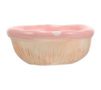 Healeved Pet Food Bowl Easy to Clean and Sturdy Ceramic with Cute Shaped Design Small Animal Feeding Bowl in Pink Colour for Hamster and Chinchilla for Hamster Feeding and Watering