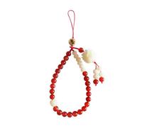 Healeved Phone Chain Vintage Red Decorative Natural Agate Cell Phone Strap Handy Gift Accessory Sturdy Lanyard to Keep Small Items Safe for Women