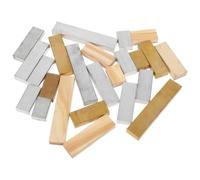 Healeved Physics Multi-material Rectangular Blocks 24pcs Density Blocks Set Including Aluminum, Copper, Iron, and Wood, Visual and Tactile Teaching Aid for Science Lab for Classroom