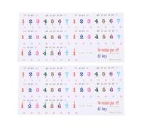 Healeved Piano Keyboard Stickers Adhesive Piano Accessories 2 Sheets for Beginners Easy to Paste and Will Not Cause Damage and Music Instrument Supplies