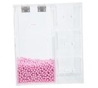 Healeved Pink Acrylic Cosmetic Brush Holder with Design Multi-function Makeup Brush Bucket Modern Simple Style Organiser for Dressing Table Storage
