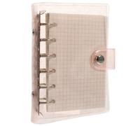 Healeved Pink Loose-leaf Notebook with Pvc and Paper Material, Lightweight and Convenient to Carry, Featuring A Fashionable and Simple Design, for Journaling and Note Taking
