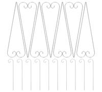 Healeved Plant Label Hooks Versatile Use and Easy Installation 30pcs Silver Iron with Shepherd's Hook Design for Outdoor Gardens, Parks, and Flower Planting