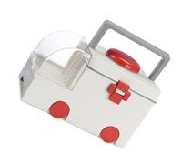 Healeved Plastic First Aid Box Large Capacity Household Medical Organizer Gray Carry Handle Emergency Storage Case for Home Medicine Supplies