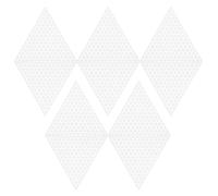 Healeved Plastic Mesh Canvas Triangle Shape Sheets 10Pcs 7.5Cm Sides White for Needlework and Cross Stitch DIY Projects