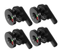 Healeved Plastic Partition Door Lock Privacy 4pcs Bathroom Plastic Black