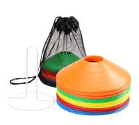 Healeved Plastic Soccer Training Cones with Metal Stand and Mesh Bag for Football and Basketball Training, for Setting up Boundaries and Organizing Cones