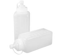 Healeved Plastic Squeeze Bottles Refillable Oil and Condiment Dispensers 2pcs 800ml with Leak Prevention and Precise Control for Sauces, for Bbqs and Home Kitchens
