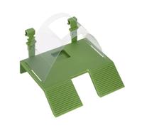 Healeved Plastic Turtle Basking Platform Easy Installation and Cleaning with Double Ramp and Anti-escape Cover Size Suitable for Indoor and Outdoor Use by Aquatic Pets and Turtles