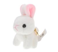 Healeved Plush Rabbit Keychain Fuzzy Stuffed Animal Purse Charm Aesthetic Backpack Accessory present for Birthdays Mother Day Valentine Day Cute and Adorable Keyring