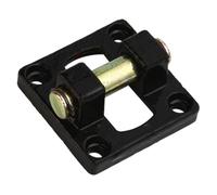 Healeved Pneumatic Black Air Cylinder Mounting Bracket Holder Base Cylinder Mounting Bracket Metal Easy to Install Nice Polished Random Color for Industrial Automation