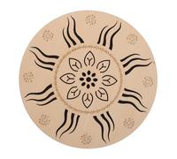 Healeved Portable 8" Ocean Rain Drum Handheld Percussion Instrument with Leaf Design, Ethnic Sound Instrument for Yoga, Meditation, and Outdoor Garden Rituals