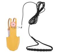 Healeved Portable Bird Diaper Parrot Harness Suede Leather Yellow Medium Thickened 2m Leash for Parrots and Birds