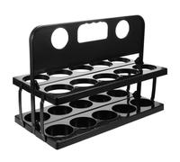 Healeved Portable Drink Carrier Folding Water Bottle Holder 10-slot Black PP Foldable Large Capacity Quick Access for Daily Routines and Team Gatherings
