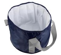 Healeved Portable Folding Foot Soaking Basin Small Navy Blue with Heat Preservation Aluminum Foil, Thickened Collapsible Foot Bath Bucket for Outdoor Travel and Home Use