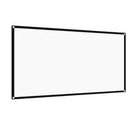 Healeved Portable Folding Projector Screen for Outdoor and Home Use, White Polyester Material with Anti-crease and Uniform Light Projection Features, for Gaming and Public Display