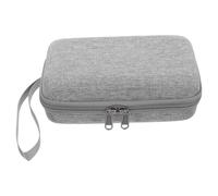 Healeved Portable Hard Makeup Travel Case with Handle Mini Cosmetic Organizer Suitcase for Women Stylish Gray Toiletry Bag for Travel and Professional Use