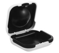 Healeved Portable Hearing Aid Case White Splashproof Protective Storage Box with Sponge and Abs Material, Compact Size 6x6x2.5cm, for Outdoor Use and Packing in Small Bag