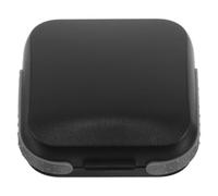 Healeved Portable Hearing Aid Hard Storage Case in Black with Cushion Sponge and Abs Material, Pocket Size 6x6x2cm, Splashproof Protective Travel Pouch for Hearing Aid Accessories Suitable