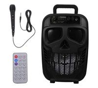 Healeved Portable Karaoke Machine Card Slot 8 Inch Wireless Speaker, Plastic Black for Family Gatherings and Outdoor Parties