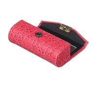Healeved Portable Lipstick Case with Mirror and Snap Closure, Small Travel Lipstick Bag 9x3.5x3.1cm, Stylish Cosmetic Organizer for Purse or Clutch, Prevents Cracking for Women