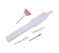 Healeved Portable Manicure Pen Electric Manicure Tool Nail Polish Machine 6.3x0.59x0.59 Inch Routing Sharpening Pen-Shaped Plastic Metal Tool for Women Professional Home Use Without Battery