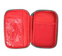 Healeved Portable Medicine Bag with Handle Design, Large Oxford Cloth First Aid Kit for Camping and Boating, Green Travel Organiser Pouch for Emergency and Household Use